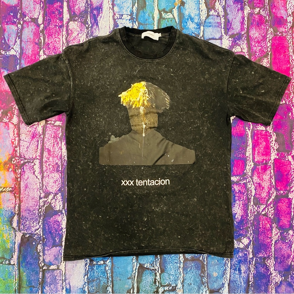 COURSEMY’S XXXTentacion Memorial Tee Black T-Shirt Short Sleeve Size Large